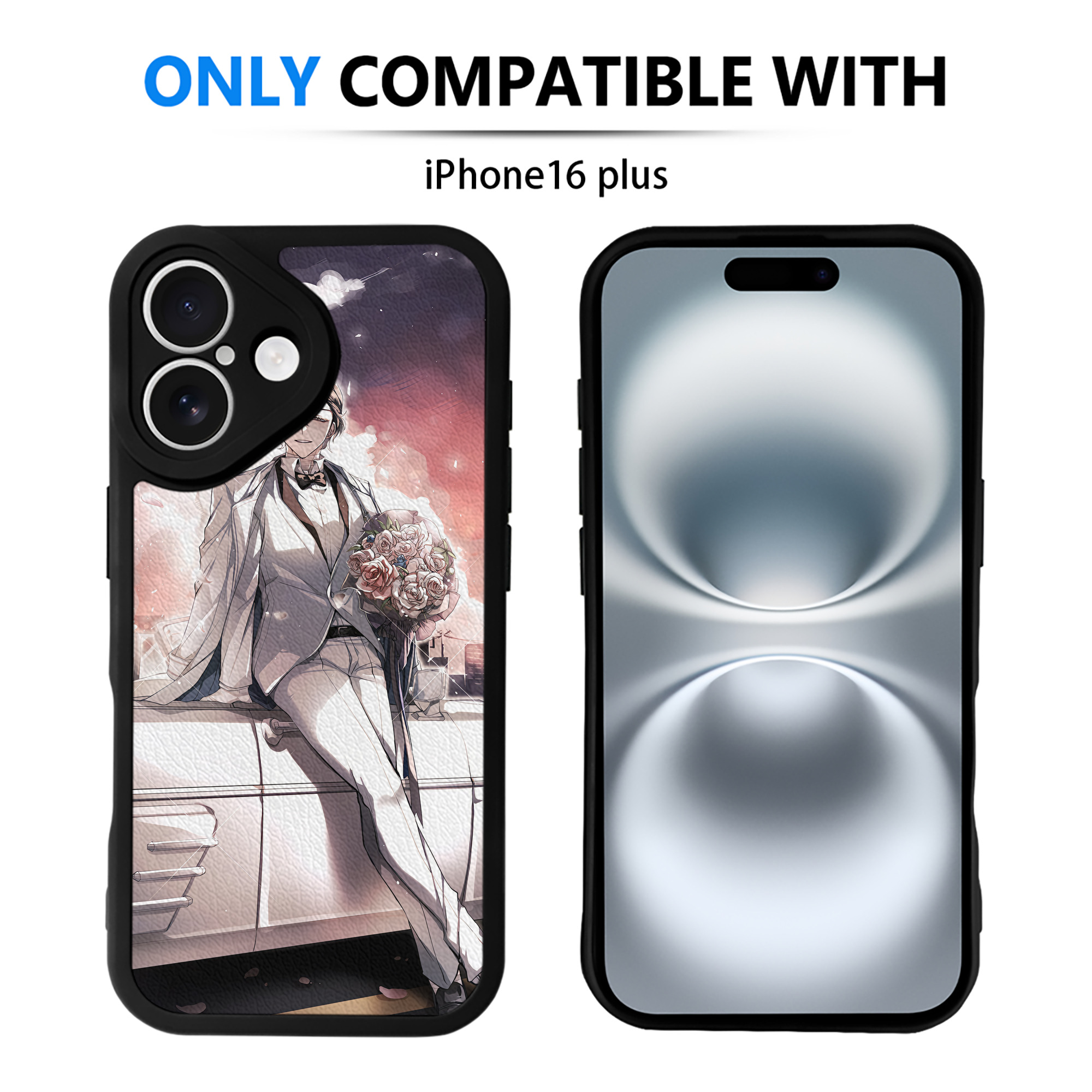 （画像用） 文豪ストレイドッグス Bungo Stray Dogs 【iPhone 16シリーズ対応】シリコンスマホケース（レザー調） 材質：シリコン